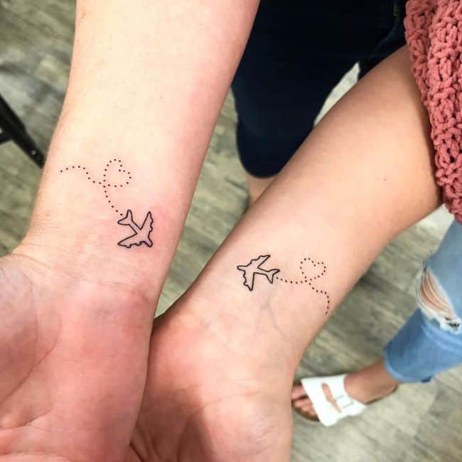 Lovely Small Matching Tattoo on Arm - Small Matching Tattoos - Small Tattoos  - MomCanvas
