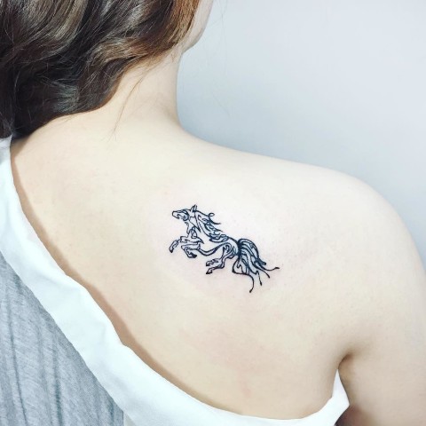 Rich Small Horse Tattoo - Small Horse Tattoos - Small Tattoos - MomCanvas