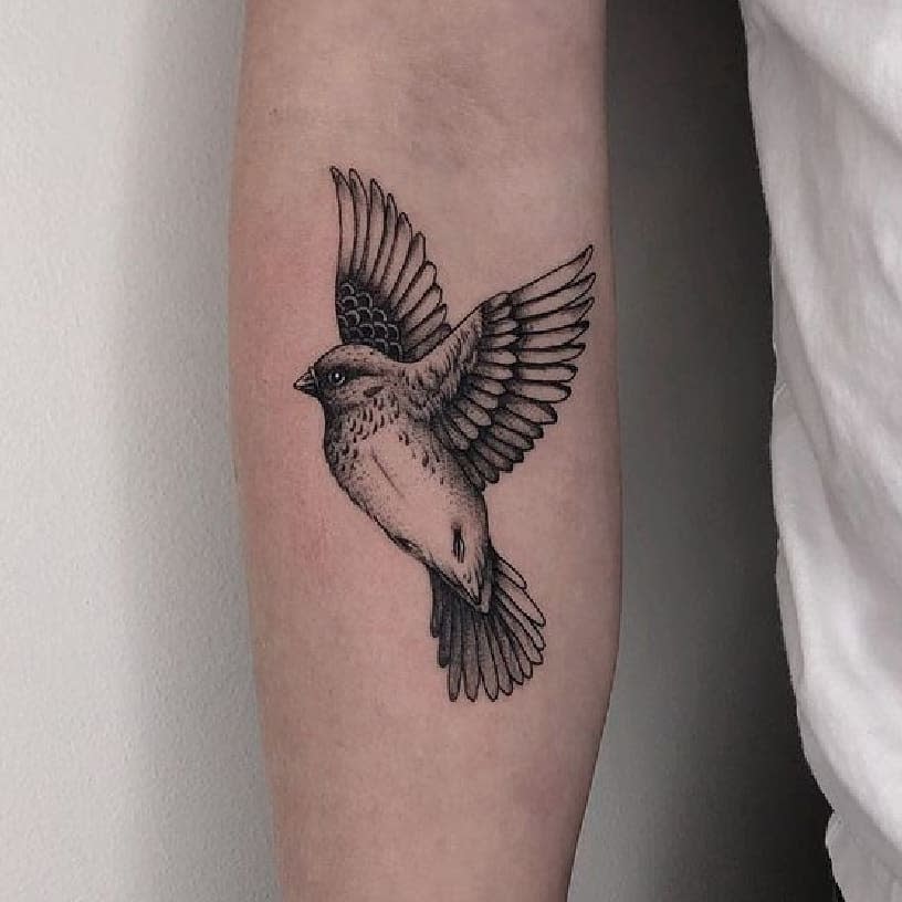 Small Bird Tattoo Design - Small Bird Tattoos - Small Tattoos - MomCanvas