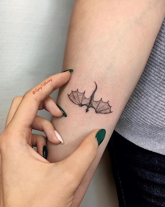 Minimalist Tiny Dragon Tattoo  Tattoo Design